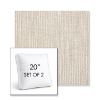 Picture of Adena Sand | Set of 2 | 20" Sunbrella Boxed Square Outdoor Throw Pillows with Premium Inserts