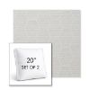 Picture of Amalfi Sand | Set of 2 | 20" Sunbrella Boxed Square Outdoor Throw Pillows with Premium Inserts