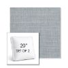 Picture of Ambrose Chambray | Set of 2 | 20" Sunbrella Boxed Square Outdoor Throw Pillows with Premium Inserts