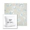 Picture of Ariana Dew | Set of 2 | 20" Sunbrella Boxed Square Outdoor Throw Pillows with Premium Inserts