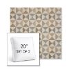 Picture of Array Dune | Set of 2 | 20" Sunbrella Boxed Square Outdoor Throw Pillows with Premium Inserts