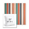Picture of Ascend Punch | Set of 2 | 20" Sunbrella Boxed Square Outdoor Throw Pillows with Premium Inserts