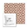 Picture of Assemble Clay | Set of 2 | 20" Sunbrella Boxed Square Outdoor Throw Pillows with Premium Inserts