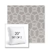 Picture of Bar Harbor Pebble | Set of 2 | 20" Sunbrella Boxed Square Outdoor Throw Pillows with Premium Inserts