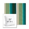 Picture of Beaming Lagoon | Set of 2 | 20" Sunbrella Boxed Square Outdoor Throw Pillows with Premium Inserts