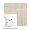 Picture of Blend Linen | Set of 2 | 20" Sunbrella Boxed Square Outdoor Throw Pillows with Premium Inserts