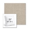 Picture of Bliss Sand | Set of 2 | 20" Sunbrella Boxed Square Outdoor Throw Pillows with Premium Inserts