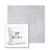 Picture of Boro Elegance | Set of 2 | 20" Sunbrella Boxed Square Outdoor Throw Pillows with Premium Inserts