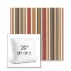 Picture of Brannon Redwood | Set of 2 | 20" Sunbrella Boxed Square Outdoor Throw Pillows with Premium Inserts