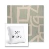 Picture of Brushstroke Duckegg | Set of 2 | 20" Sunbrella Boxed Square Outdoor Throw Pillows with Premium Inserts