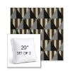 Picture of Buoy Pebble Beach | Set of 2 | 20" Sunbrella Boxed Square Outdoor Throw Pillows with Premium Inserts