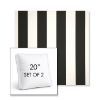 Picture of Cabana Classic | Set of 2 | 20" Sunbrella Boxed Square Outdoor Throw Pillows with Premium Inserts