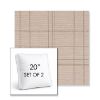 Picture of Camper Snowcap | Set of 2 | 20" Sunbrella Boxed Square Outdoor Throw Pillows with Premium Inserts