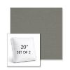Picture of Canvas Charcoal | Set of 2 | 20" Sunbrella Boxed Square Outdoor Throw Pillows with Premium Inserts