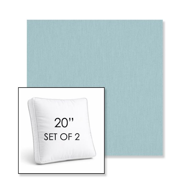 Picture of Canvas Curacao | Set of 2 | 20" Sunbrella Boxed Square Outdoor Throw Pillows with Premium Inserts
