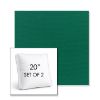Picture of Canvas Forest Green | Set of 2 | 20" Sunbrella Boxed Square Outdoor Throw Pillows with Premium Inserts