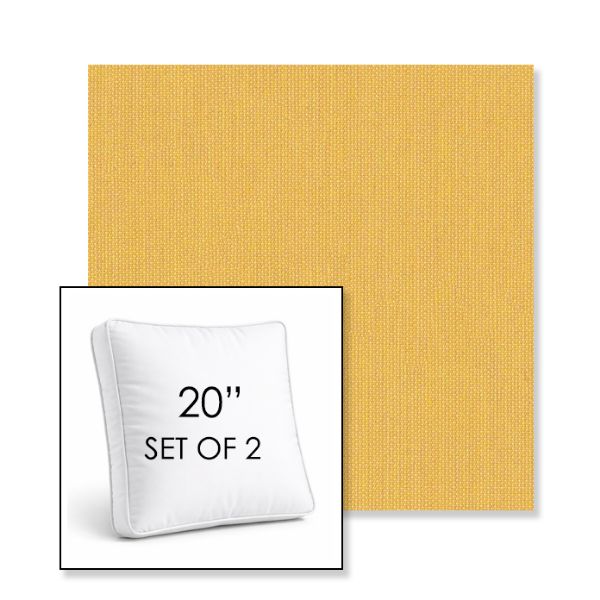 Picture of Canvas Hive | Set of 2 | 20" Sunbrella Boxed Square Outdoor Throw Pillows with Premium Inserts