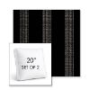 Picture of Caper Onyx | Set of 2 | 20" Sunbrella Boxed Square Outdoor Throw Pillows with Premium Inserts