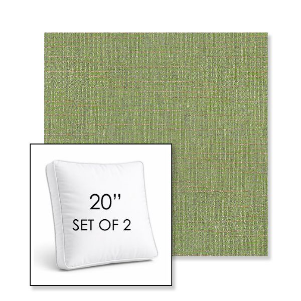 Picture of Cassava Spring | Set of 2 | 20" Sunbrella Boxed Square Outdoor Throw Pillows with Premium Inserts