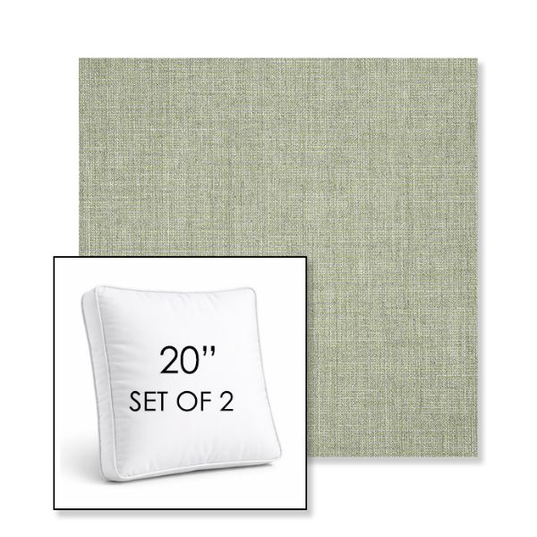 Picture of Cast Oasis | Set of 2 | 20" Sunbrella Boxed Square Outdoor Throw Pillows with Premium Inserts