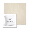 Picture of Cast Pumice | Set of 2 | 20" Sunbrella Boxed Square Outdoor Throw Pillows with Premium Inserts