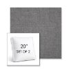 Picture of Cast Slate | Set of 2 | 20" Sunbrella Boxed Square Outdoor Throw Pillows with Premium Inserts