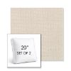 Picture of Charmer Parchment | Set of 2 | 20" Sunbrella Boxed Square Outdoor Throw Pillows with Premium Inserts