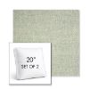 Picture of Chartres Mist | Set of 2 | 20" Sunbrella Boxed Square Outdoor Throw Pillows with Premium Inserts