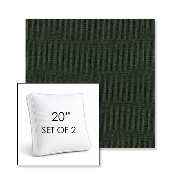 Picture of Cliff Fir | Set of 2 | 20" Sunbrella Boxed Square Outdoor Throw Pillows with Premium Inserts