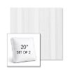 Picture of Compose Linen | Set of 2 | 20" Sunbrella Boxed Square Outdoor Throw Pillows with Premium Inserts