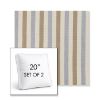 Picture of Costa Beachstone | Set of 2 | 20" Sunbrella Boxed Square Outdoor Throw Pillows with Premium Inserts