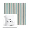 Picture of Costa Clearwater | Set of 2 | 20" Sunbrella Boxed Square Outdoor Throw Pillows with Premium Inserts