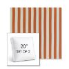 Picture of Costa Nectarine | Set of 2 | 20" Sunbrella Boxed Square Outdoor Throw Pillows with Premium Inserts
