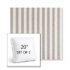 Picture of Costa Nickel | Set of 2 | 20" Sunbrella Boxed Square Outdoor Throw Pillows with Premium Inserts