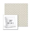 Picture of Detail Linen | Set of 2 | 20" Sunbrella Boxed Square Outdoor Throw Pillows with Premium Inserts