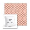 Picture of Detail Persimmon | Set of 2 | 20" Sunbrella Boxed Square Outdoor Throw Pillows with Premium Inserts