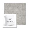Picture of Dumont Dove | Set of 2 | 20" Sunbrella Boxed Square Outdoor Throw Pillows with Premium Inserts