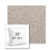Picture of Eberly Linen | Set of 2 | 20" Sunbrella Boxed Square Outdoor Throw Pillows with Premium Inserts