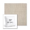 Picture of Echo Ash | Set of 2 | 20" Sunbrella Boxed Square Outdoor Throw Pillows with Premium Inserts