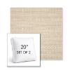 Picture of Embrace Linen | Set of 2 | 20" Sunbrella Boxed Square Outdoor Throw Pillows with Premium Inserts