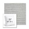 Picture of Embrace Pewter | Set of 2 | 20" Sunbrella Boxed Square Outdoor Throw Pillows with Premium Inserts