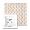 Picture of Etched Angles Cognac | Set of 2 | 20" Sunbrella Boxed Square Outdoor Throw Pillows with Premium Inserts