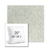 Picture of Etna Juniper | Set of 2 | 20" Sunbrella Boxed Square Outdoor Throw Pillows with Premium Inserts