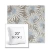 Picture of Etta Vapor | Set of 2 | 20" Sunbrella Boxed Square Outdoor Throw Pillows with Premium Inserts