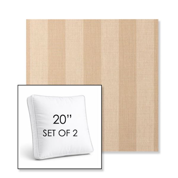 Picture of Expressive Sparrow | Set of 2 | 20" Sunbrella Boxed Square Outdoor Throw Pillows with Premium Inserts