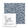 Picture of Exquisite Indigo | Set of 2 | 20" Sunbrella Boxed Square Outdoor Throw Pillows with Premium Inserts