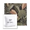 Picture of Fernie Midnight Garden | Set of 2 | 20" Sunbrella Boxed Square Outdoor Throw Pillows with Premium Inserts