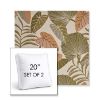 Picture of Fernie Mimosa | Set of 2 | 20" Sunbrella Boxed Square Outdoor Throw Pillows with Premium Inserts
