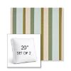 Picture of Gateway Aloe | Set of 2 | 20" Sunbrella Boxed Square Outdoor Throw Pillows with Premium Inserts