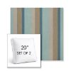 Picture of Gateway Mist | Set of 2 | 20" Sunbrella Boxed Square Outdoor Throw Pillows with Premium Inserts